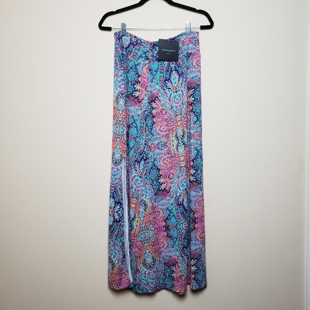 CYNTHIA ROWLEY Paisley Printed Maxi Skirt